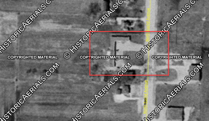 Amigo Motel - 1954 Aerial Photo (newer photo)